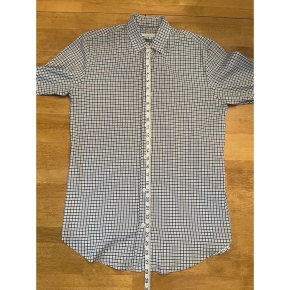 Amina Rubinacci Womens Collared Geometric‎ Silk Button Down Top Beige Size 6 M - Picture 3 of 7